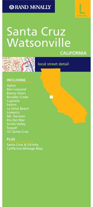 Folded Map Santa Cruz Watsonville Folded Map Rand McNally